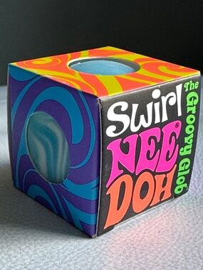 SHIPS TODAY! Nee Doh Teenie Groovy Glob Swirl Blue Squishy TikTok Viral Toy